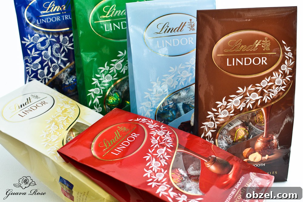 Various bags colored Lindt Lindor Truffles Various bags colored Lindt Lindor Truffles