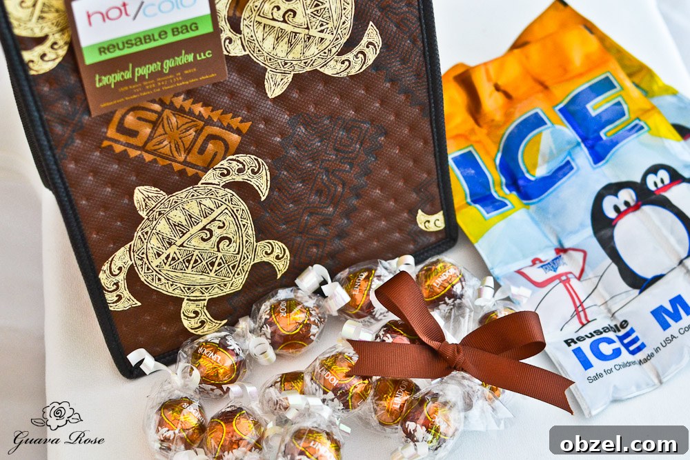 Brown Kukui Nut Candy Lei, insulated lunch bag, Ice packs Brown Kukui Nut Candy Lei, insulated lunch bag, Ice packs