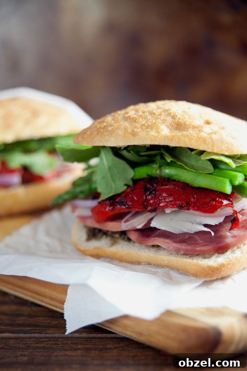 Ham and Asparagus Picnic Sandwiches Recipe 2 Ham and Asparagus Picnic Sandwiches