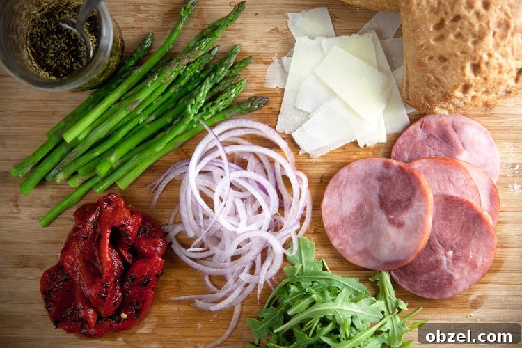 Ham and Asparagus Picnic Sandwiches Recipe 3 Ham and Asparagus Picnic Sandwiches