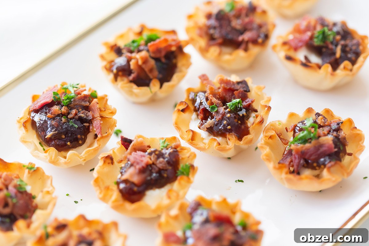 Fig Jam Bacon and Goat Cheese Phyllo Cups 5 Goat cheese bites with bacon