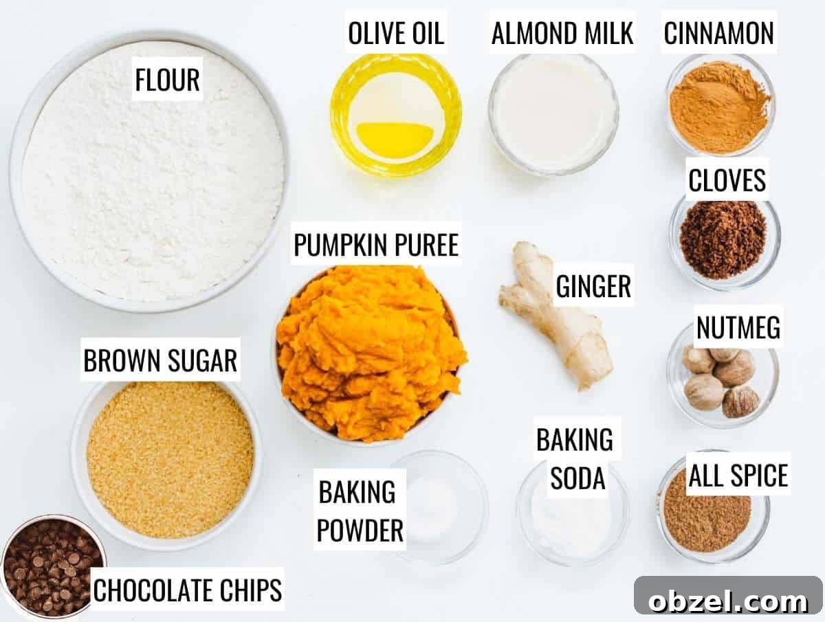 Vegan Pumpkin Muffins with Warm Fall Spices 4 Pumpkin muffins ingredients