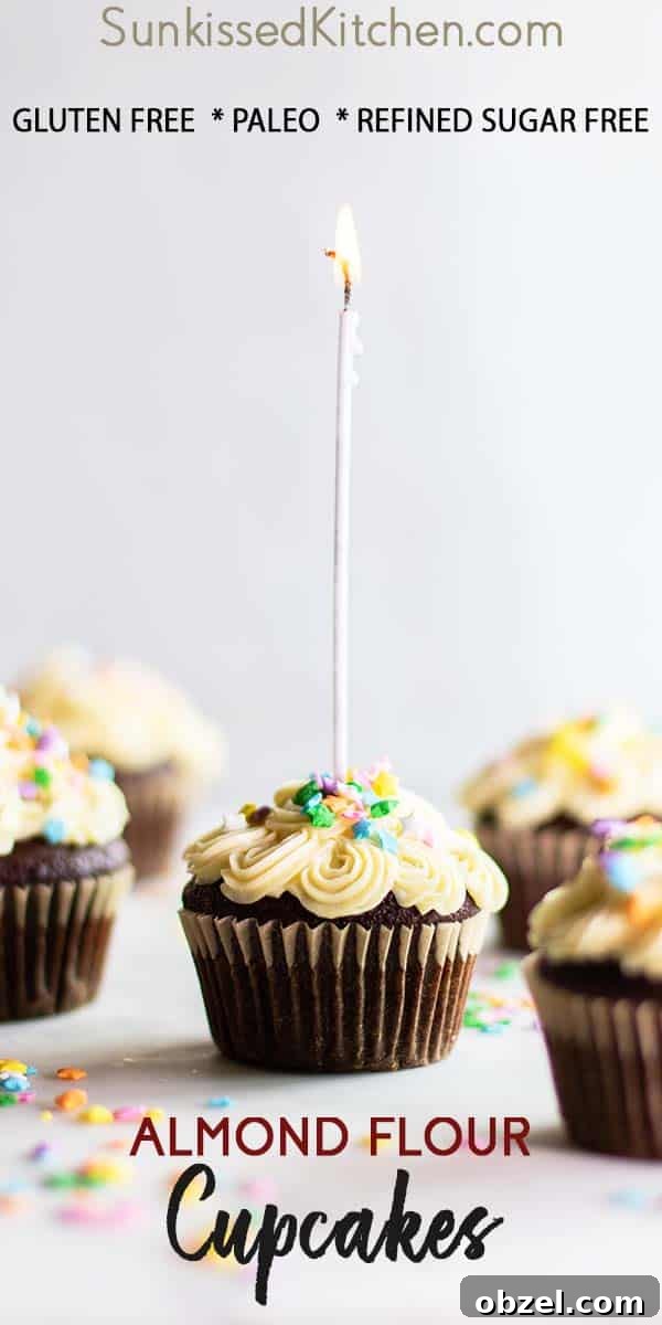 Gluten Free Chocolate Cupcakes Recipe 9 A close up of a gluten free chocolate cupcake.