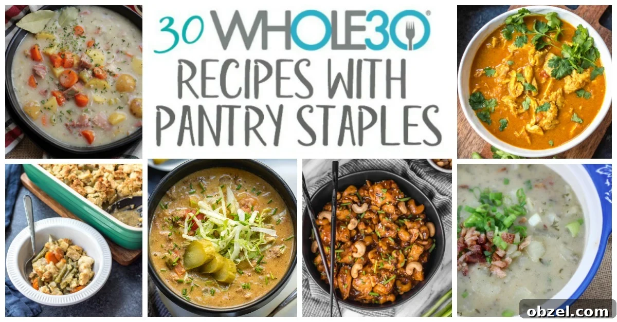 Whole30 pantry staple recipes for slow cooker Instant Pot oven and stovetop meals