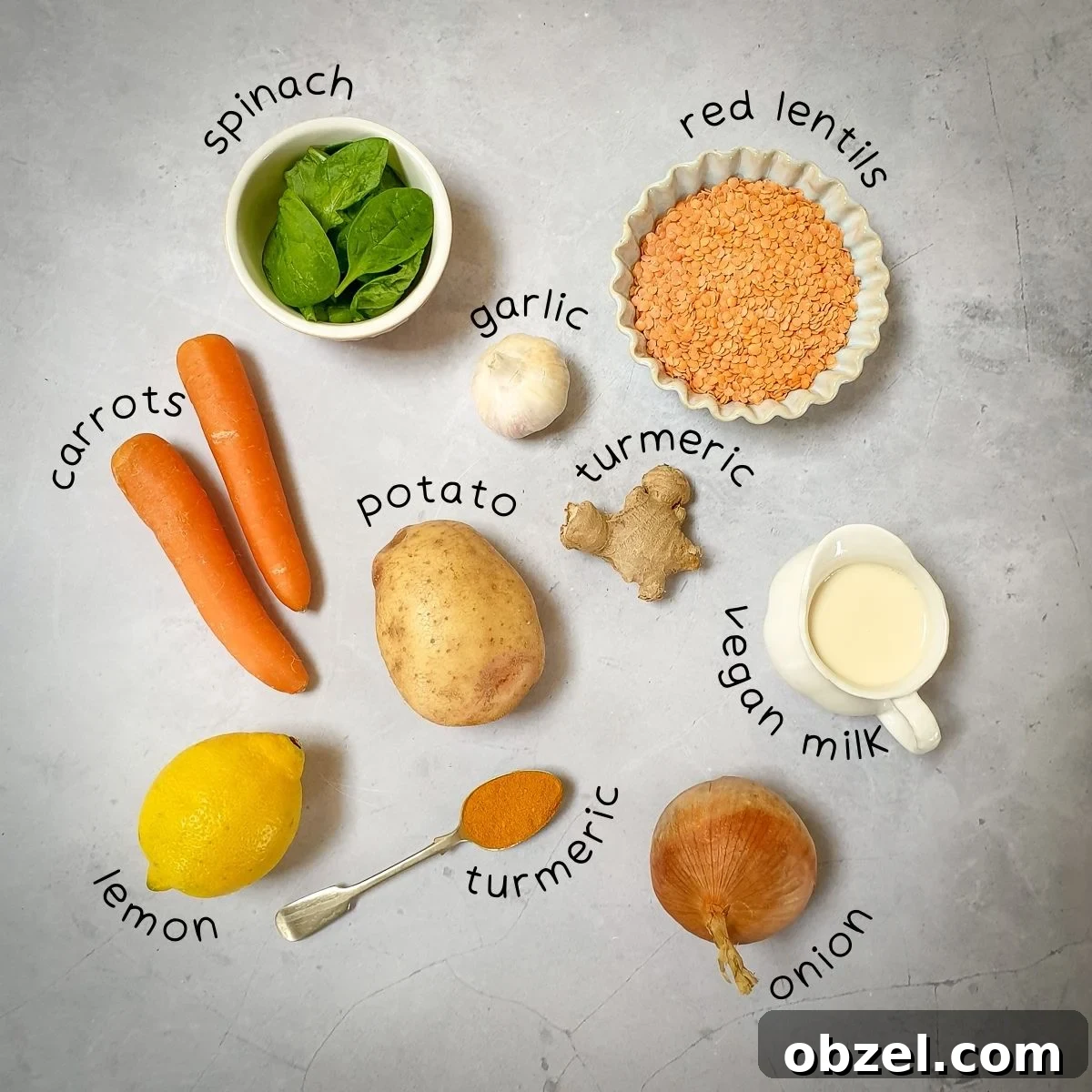 Turmeric Lemon Lentil Dal Soup 2 ingredients for Dahl Soup