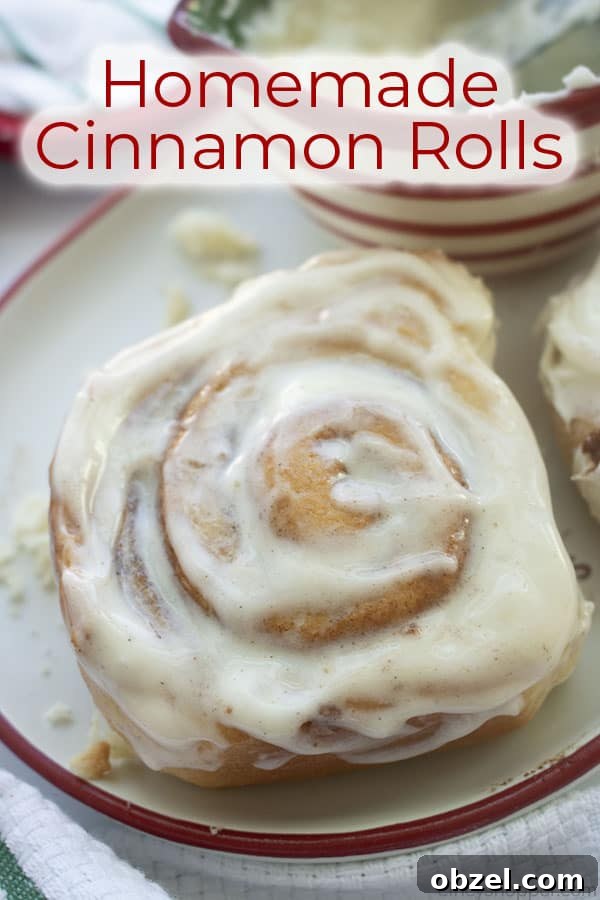 Homemade Cinnamon Rolls Recipe with Cream Cheese Frosting 6 Text on image Homemade Cinnamon Rolls