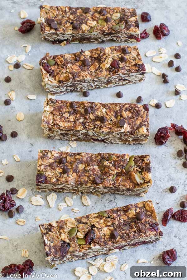 No-Bake Nut-Free Granola Bars with Seeds and Oats 4 Stack of nut-free granola bars