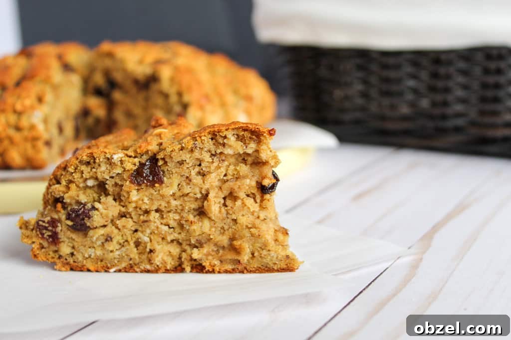 Gluten Free Irish Soda Bread Recipe for Perfect Loaves 8 up close slice of irish soda bread